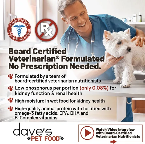 Miniatura 2 de Dave's Pet Food Kidney Care - Alimento para perros (paté de atún), nueva receta. Alimento húmedo renal para perros, bajo en fósforo, soporte renal