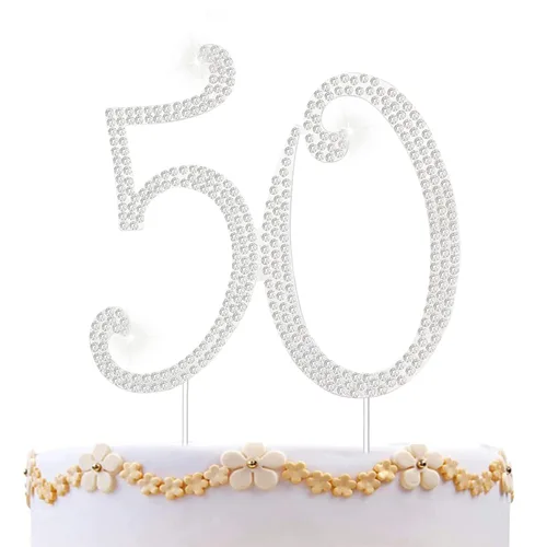 Miniatura 14 de Decoraciones de 60 cumpleaños para mujer, decoración para pastel de 60 años, decoración de pastel de 60 cumpleaños con diamantes de imitación 60