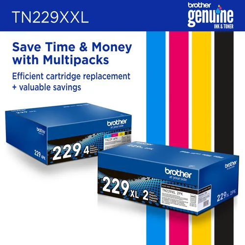 Miniatura 6 de Brother TN229XXLC - Cartucho de tóner para impresora de gran rendimiento cian, imprime hasta 4,000 páginas (1), compatible con impresoras