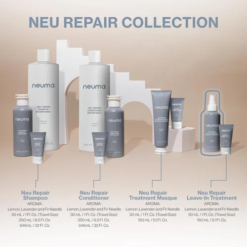 Miniatura 8 de Neuma Neu Repair Leave In Hair Treatment Travel Size Hair Repair Treatment for Damaged Hair - Smooths, Conditions, Shields, Softens, Protects