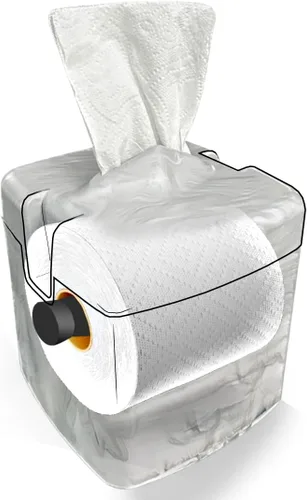 Miniatura 7 de Tissuecaddy Life Hack - Dispensador de papel higiénico, alternativa ahorradora de dinero a la caja de pañuelos y soporte para caja de pañuelos