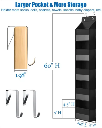 Miniatura 2 de Organizador de Almacenamiento Sobre la Puerta, Organizador de Baño para RV, Organizador Sobre la Puerta para Almacenamiento y Organización