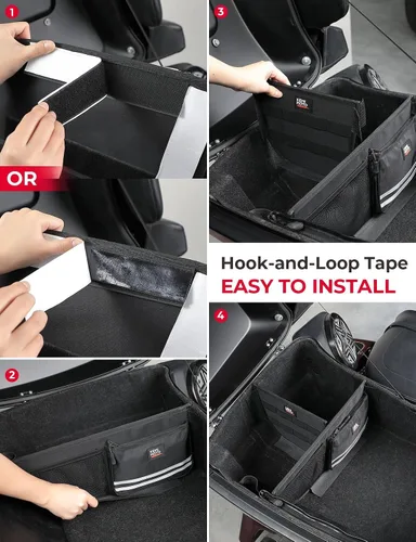 Miniatura 4 de KEMIMOTO Organizador para Tour Pack Bolsa de almacenamiento con bolsillo de malla y divisores compatible con Touring CVO Road Glide Ultra Limited