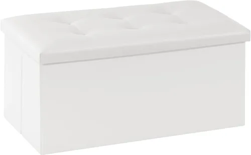 Miniatura 9 de Youdesure Otomana plegable con espacio de almacenamiento de 80 litros, de 30 pulgadas, que soporta hasta 350 libras, tela de lino beige