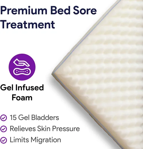 Miniatura 2 de Bariatric - Cubrecolchón de gel para cama de hospital, previene y trata las llagas de cama, cubrecolchón de espuma de alta densidad y resistente
