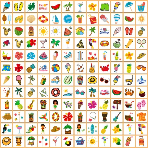 Miniatura 4 de Partywind 408 tatuajes hawaianos para decoraciones de fiestas, suministros de recuerdos de fiesta hawaianos Luau para niños y niñas, tatuajes