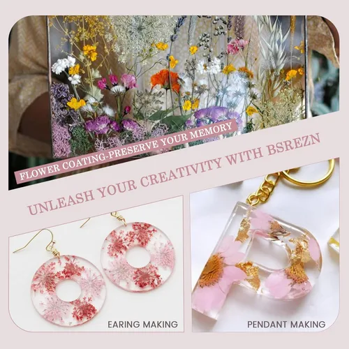 Miniatura 5 de Bsrezn 100g de resina UV dura, resina premezclada transparente para la fabricación de joyas y manualidades (100g)