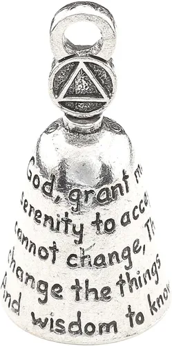 Miniatura 19 de Guardian Bell Campana religiosa de buena suerte con llavero y bolsa de regalo de terciopelo negro Campana de motocicleta Peltre sin plomo