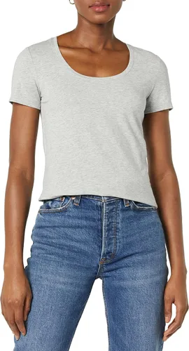 Miniatura 5 de Tienda Essentials Camiseta de manga corta con cuello redondo para mujer (disponible en tallas grandes), paquete de 2