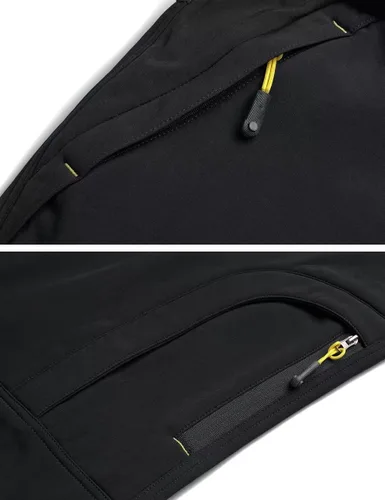 Miniatura 7 de MAGCOMSEN Pantalones de invierno para hombre, 5 bolsillos con cremallera, pantalones de esquí para nieve, con forro polar, resistentes al agua