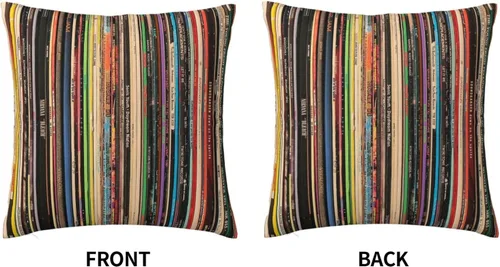 Miniatura 2 de Funda de almohada cuadrada clásica de discos de rock alternativo, funda de almohada decorativa con funda de cojín para coche, sofá, silla, cama