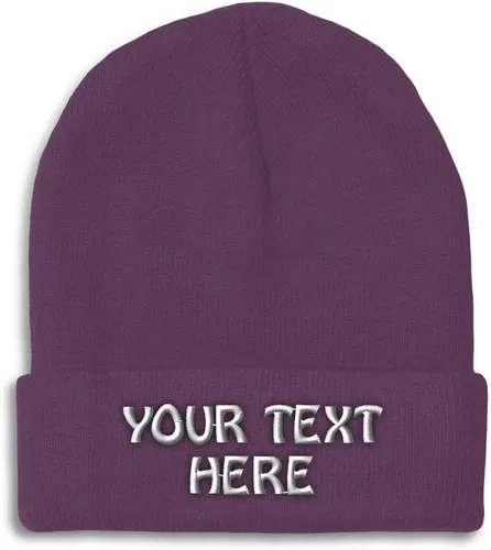 Miniatura 30 de Gorro de invierno para hombres y mujeres, gorro de acrílico con texto personalizado personalizado