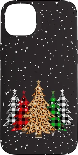 Miniatura 15 de Funda con diseño de árboles de Navidad con estampado de leopardo y cuadros para iPhone 16