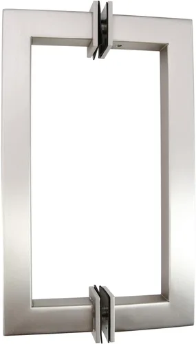 Miniatura 17 de Tirador tubular de acero inoxidable de grado 304 para puerta de ducha (6 pulgadas, cuadrado, negro mate SSSP152B)