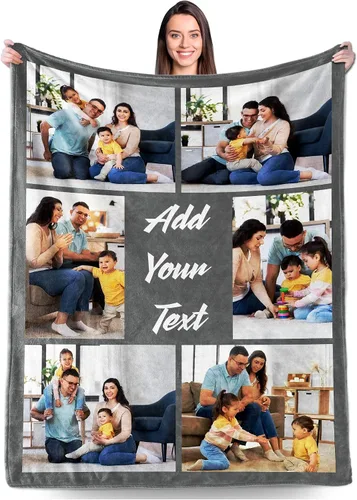 Miniatura 16 de Regalos personalizados para novio, novia, regalo personalizado para marido y esposa, mantas personalizadas con imágenes, manta de fotos