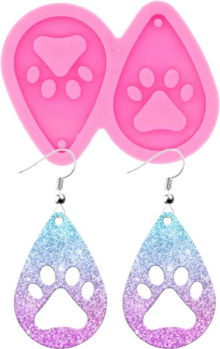 Miniatura 12 de Molde de resina en forma de lágrima para aretes, moldes de joyería de resina de silicona, moldes de fundición de resina epoxi para mujeres, aretes