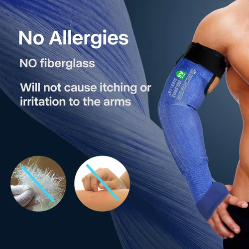 Miniatura 3 de Schwer AIR-SKIN ANSI A6 - Mangas de brazo resistentes a cortes para hombres y mujeres, S902, protectores de brazo sin PFAS para trabajos de alto Azul