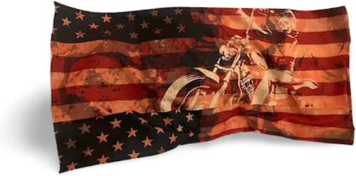 Miniatura 4 de Pañuelo patriótico con bandera estadounidense y calavera para el cuello bandana de tubo para deportes y exteriores bufanda y polaina para el cuello