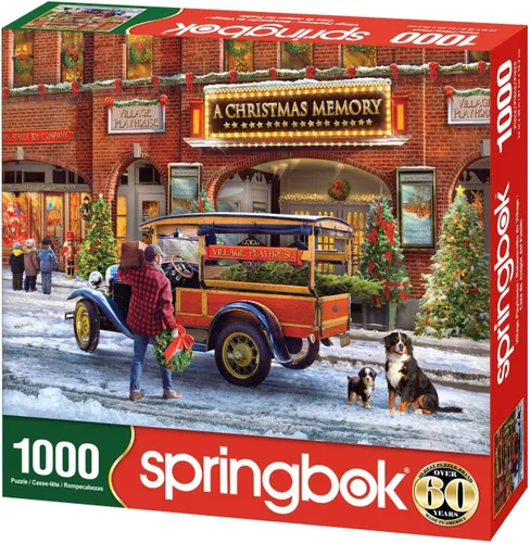 Miniatura 2 de Springbok - Casa de juegos de la aldea de Navidad - Rompecabezas de 1000 piezas - Escena festiva nostálgica