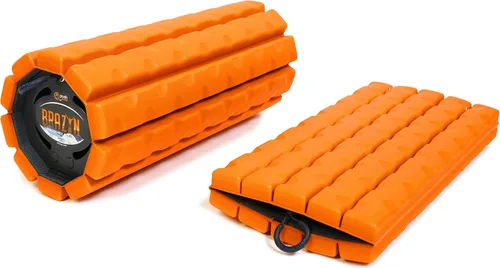 Rodillo de espuma Brazyn Morph (Bravo-Naranja): Rodillo de espuma plegable de viaje para alivio del dolor de espalda, recuperación muscular después