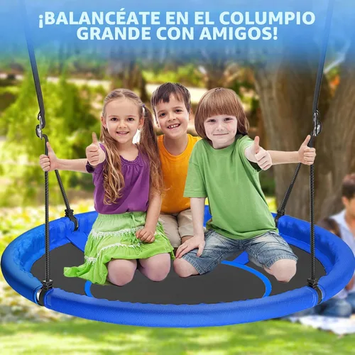 Miniatura 3 de Columpio de árbol de platillo de 48 pulgadas para niños y adultos, columpio volador más grande para toda la familia, capacidad de peso de 700 libras