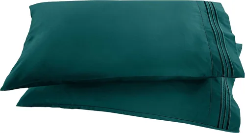 Miniatura 22 de Elegant Comfort ® Diseño de Cadena de 1500 Hilos, Calidad Egipcia de Lujo, Sedoso, Suave, Resistente a Arrugas y Decoloración, 2 Fundas de Almohada