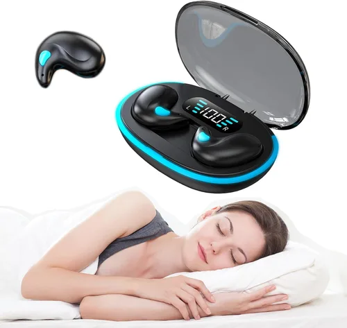Xmenha Auriculares invisibles inalámbricos ocultos para dormir de lado, auriculares invisibles para dormir y dormir, pequeños mini auriculares
