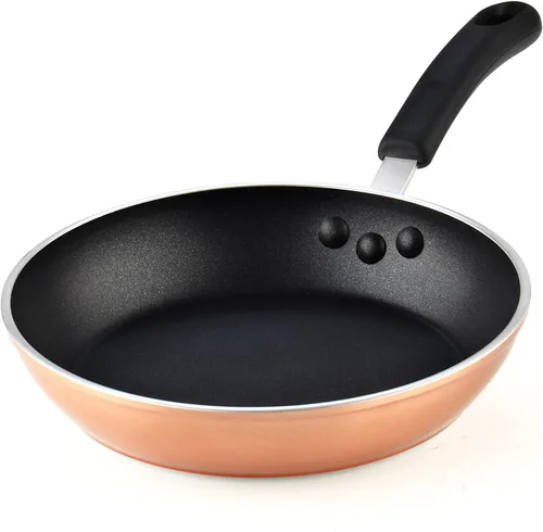 Miniatura 6 de Cook N Home Sartén antiadherente, sartén de 8 pulgadas, sartén para huevos de tortilla, utensilios de cocina de inducción de cobre