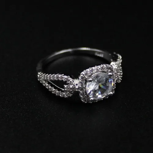 Miniatura 4 de Anillo de moda para mujer, anillos de boda, bonitos anillos de lujo para mujer, circonita cúbica, anillo cuadrado con incrustaciones de dedo