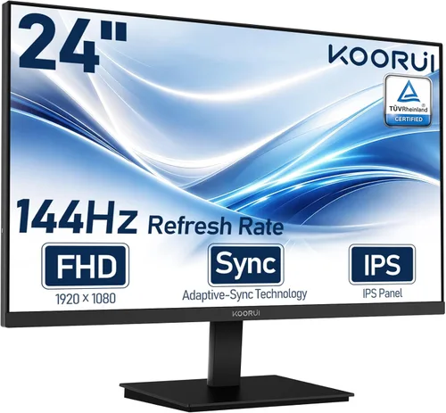 Miniatura 10 de KOORUI Monitor de oficina para juegos de 27 pulgadas, pantalla VA de 144 Hz, relación de contraste de 4000:1, FreeSync FHD 1080P, cuidado