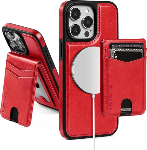 Miniatura 124 de SkyEagle Magsafe - Funda magnética 2 en 1 desmontable para iPhone 11 Pro Max con tarjetero, para mujeres y hombres, piel sintética con bloqueo RFID