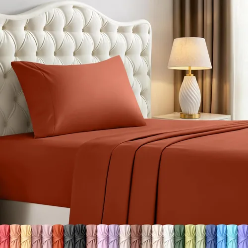 Miniatura 50 de Juego de sábanas King de Utopia Bedding – Juego de 4 sábanas para cama King, microfibra suave y transpirable, incluye 1 sábana bajera, 1 sábana Beige
