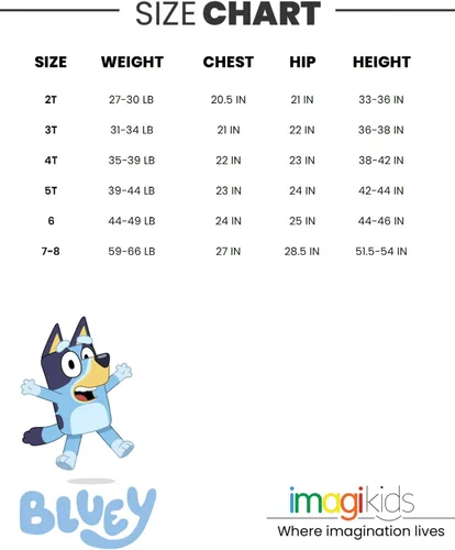 Miniatura 7 de Bluey Paquete de 4 camisetas para niñas de niños pequeños a niños pequeños