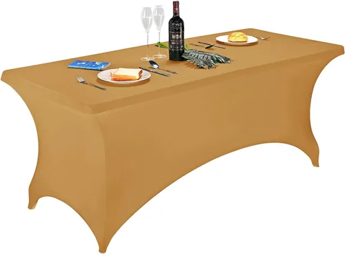 Miniatura 153 de FORLIFE - Funda de mesa de elastano, mantel ajustado de 4 pies para mesas rectangulares, funda elástica para patio, universal para bodas, banquetes