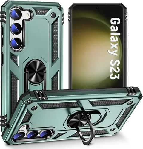 Miniatura 8 de Funda protectora diseñada para Galaxy S23 con soporte, a prueba de caídas militares, a prueba de golpes, a prueba de polvo, para Samsung S23, rosa