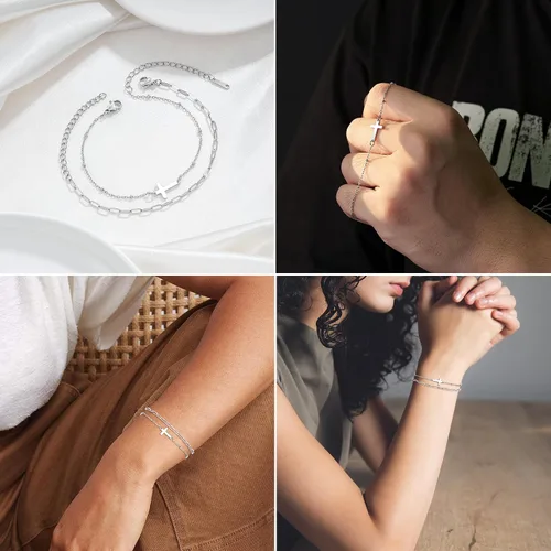 Miniatura 5 de Tarsus Pulsera de cruz para mujeres y hombres, regalos religiosos para mujeres y hombres, regalos cristianos para mujeres, amigos, familia
