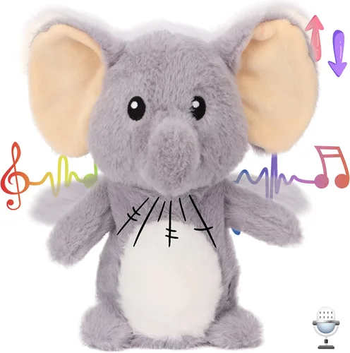 Miniatura 10 de Hopearl Gatito parlante repite lo que dices, gato con pez, juguete animado interactivo eléctrico, juguete de peluche para niños pequeños, 7 pulgadas