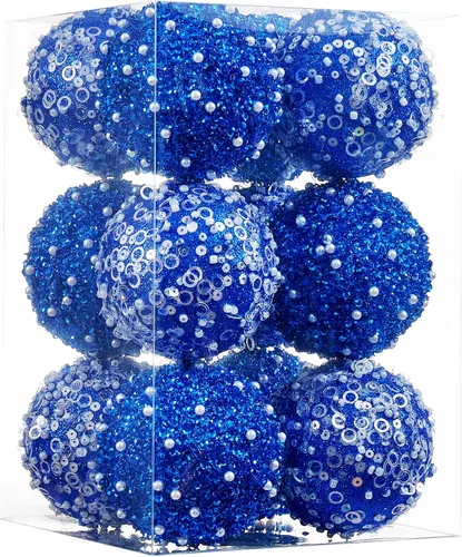 Miniatura 17 de 12 unidades de adornos de bolas de Navidad, adornos de bolas de Navidad en oro rosa, perlas de plástico irrompibles para colgar para fiestas