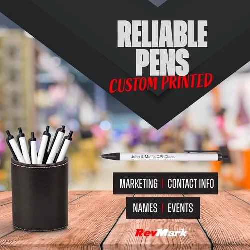 Miniatura 2 de RevMark Bolígrafo personalizado, nombre impreso, información de negocios o eventos, publicidad atemporal, bolígrafos hechos en EE. UU., marketing