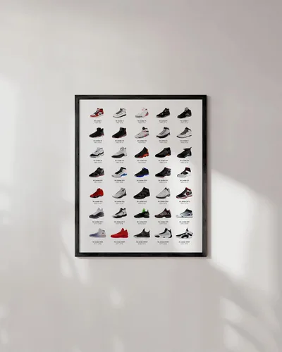 Miniatura 5 de HAUS AND HUES Póster de tenis para chicos - Póster de zapatos de Michael Jordan, arte de pared de tenis, pósters geniales para dormitorio de chicos