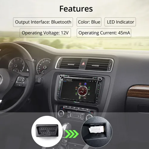 Miniatura 7 de Eonon V0056 OBD2 OBDII, Escáner de diagnóstico, Adaptador de herramienta de escaneo Bluetooth Solo para estéreo de coche Android Eonon
