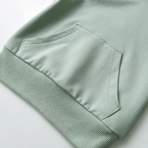 Miniatura 4 de Rebey Conjunto de sudadera con capucha de manga larga a rayas para bebés y niños pequeños