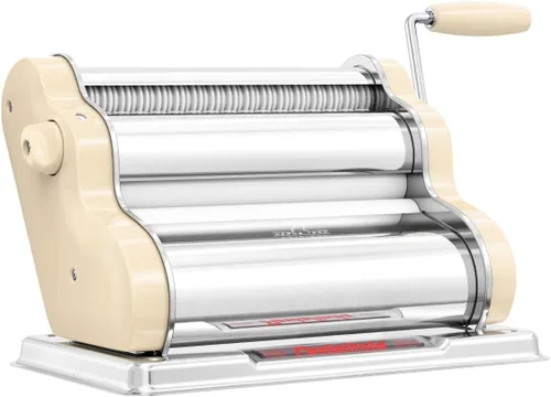 Miniatura 18 de PASTALINDA Máquina para hacer pasta Classic 260, rodillos de 10.2 in de ancho, 9 posiciones de grosor, 2 posiciones de corte, acero inoxidable, Lila