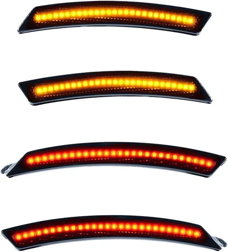 Kit de luz de marcador lateral LED de lente ahumada, color rojo ámbar, compatible con BMW Mini Cooper R55 R56 R57 R58 R59 Reemplazar las lámparas de