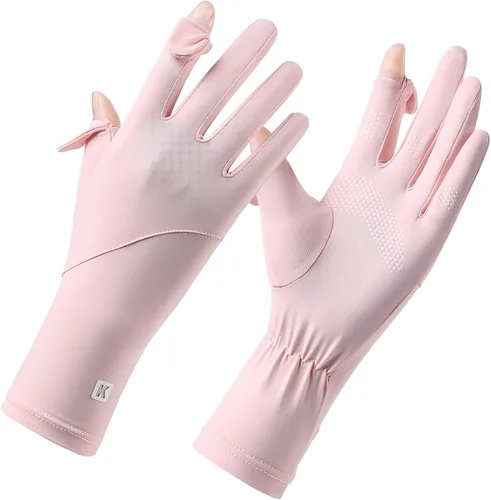 Miniatura 11 de SUJAYU Guantes de protección UV ultra finos para mujer, protección solar UPF para pantalla táctil transpirable