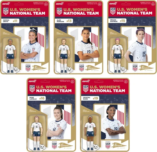 Miniatura 4 de Super7 USWNT Soccer Crystal Dunn - Figura de acción del equipo nacional de mujeres de Estados Unidos de 3.75 pulgadas con accesorio de pelota