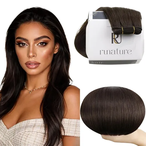 Miniatura 15 de RUNATURE Extensiones de cabello humano rubio con trama para coser, para mujer, añade volumen al cabello, 12 pulgadas, 2.47 onzas (2.47 oz), reflejos