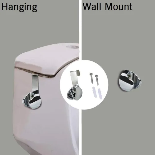 Miniatura 4 de HOMEDEC Soporte para rociador de bidé, accesorio de baño, soporte colgante para varita de ducha de mano, rociador de pañales (1 unidad)