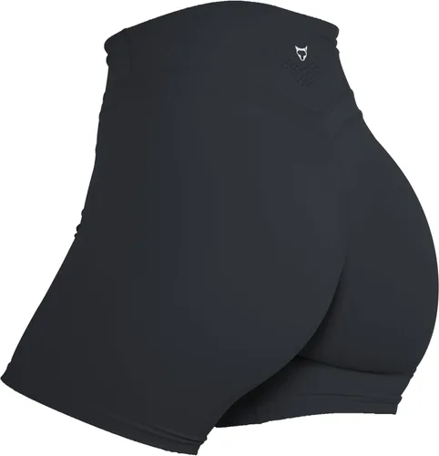 TomTiger - Pantalones cortos para yoga de mujer con control de abdomen, cintura alta malla tipo ciclista para entrenamiento que levantan los glúteos