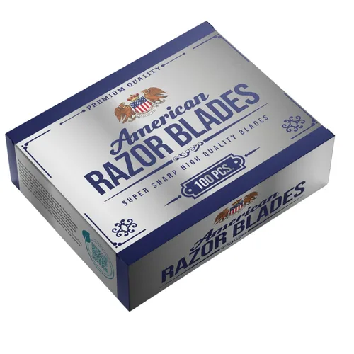 Miniatura 4 de American Razor Blades by the shave factory - Cuchillas de afeitar súper afiladas de doble filo, paquete de valor (100)